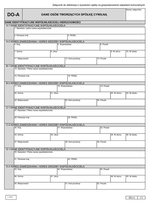 DO-A (archiwalny) Dane osób tworzących spółkę cywilną