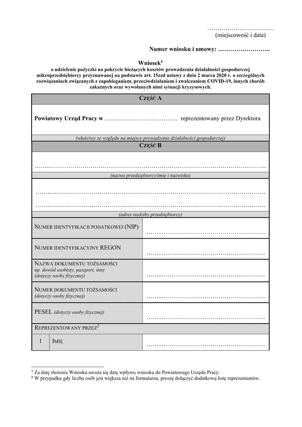 PSZ-PKDG (archiwalny) Wniosek o udzielenie pożyczki na pokrycie bieżących kosztów prowadzenia działalności gospodarczej mikroprzedsiębiorcy (Covid-19 koronawirus)
