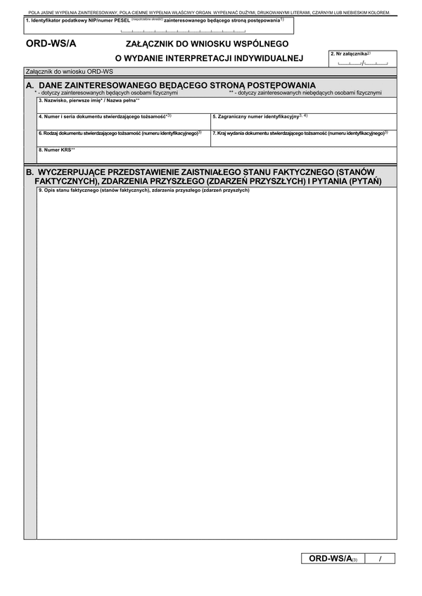 ORD-WS/A (3) (archiwalny) Załącznik do wniosku wspólnego o wydanie interpretacji indywidualnej