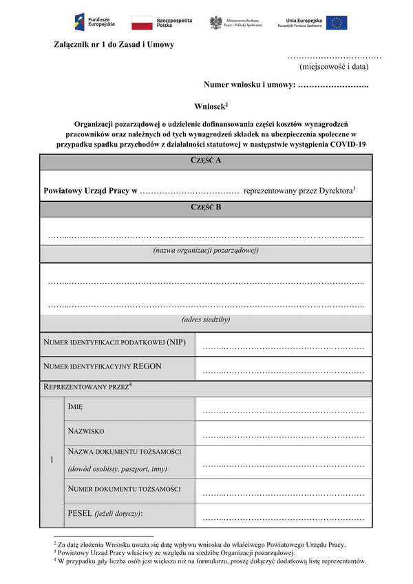 PSZ-DKWO (archiwalny) Wniosek o wypłatę dofinansowania części kosztów wynagrodzeń pracowników oraz należnych od tych wynagrodzeń składek na ubezpieczenia społeczne (Covid-19 koronawirus)