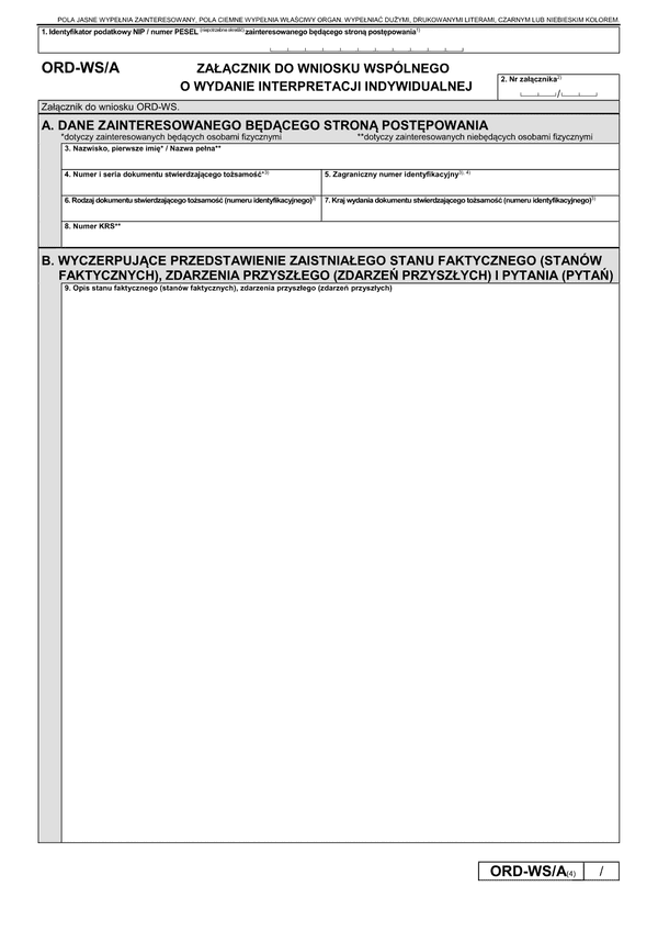 ORD-WS/A (4) (archiwalny) Załącznik do wniosku wspólnego o wydanie interpretacji indywidualnej