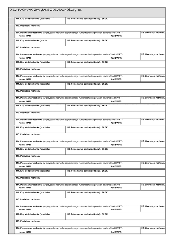 NIP-7 (3) - D.2.2 (archiwalny) Załącznik do NIP-7: Rachunki związane z działalnością