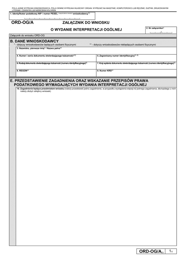 ORD-OG/A (2) (archiwalny) Załącznik do wniosku o wydanie interpretacji ogólnej