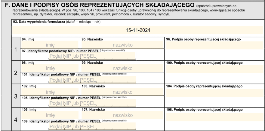 NIP-8 - jak wypełnić część F