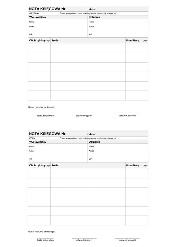 NKsieg Nota księgowa