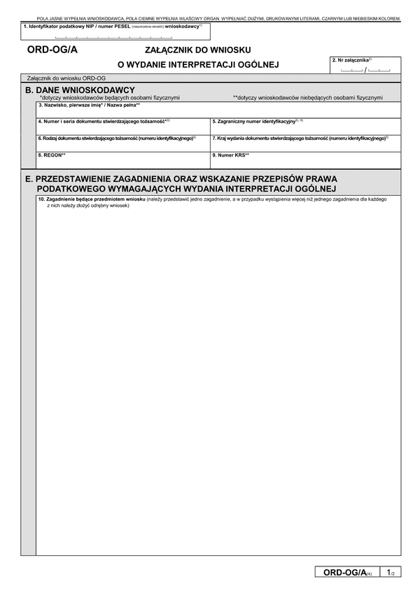ORD-OG/A (4) (archiwalny) Załącznik do wniosku o wydanie interpretacji ogólnej
