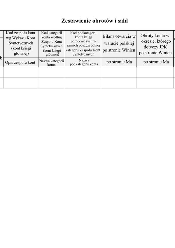 KR-ZOiS (1) Księgi rachunkowe - Zestawienie obrotów i sald