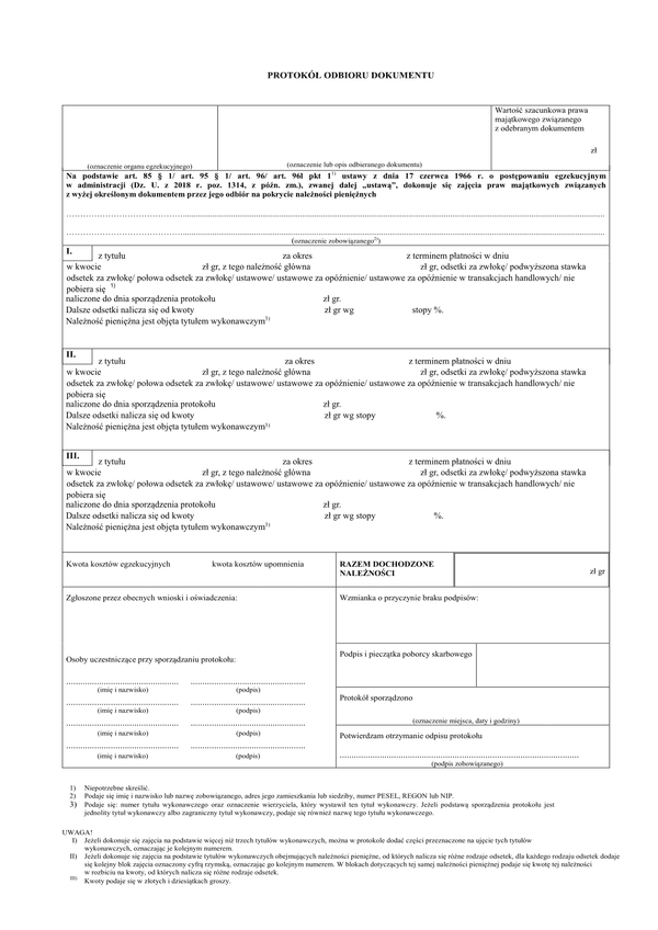 POD (archiwalny) Protokół odbioru dokumentu