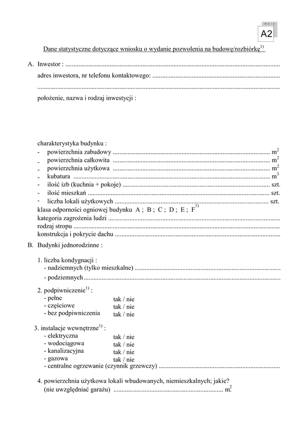 DS-Po Dane statystyczne dotyczące wniosku o wydanie pozwolenia na budowę/rozbiórkę