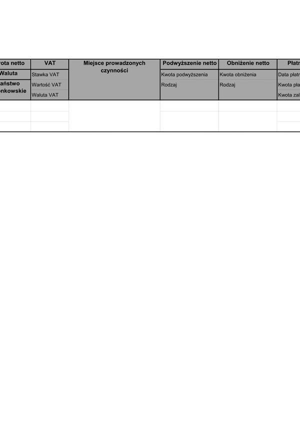 EVatPL (OSS) Ewidencja VAT - VAT rozliczany w Polsce