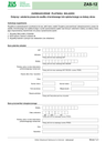 ZUS ZAS-12 (archiwalny) Zaświadczenie płatnika składek dotyczy ustalenia prawa do zasiłku chorobowego lub opiekuńczego za dalszy okres - wersja papierowa