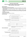 ZUS ZAS-15 Zaświadczenie płatnika składek o urlopie macierzyńskim, urlopie na warunkach urlopu macierzyńskiego, urlopie rodzicielskim, urlopie ojcowskim - wersja papierowa